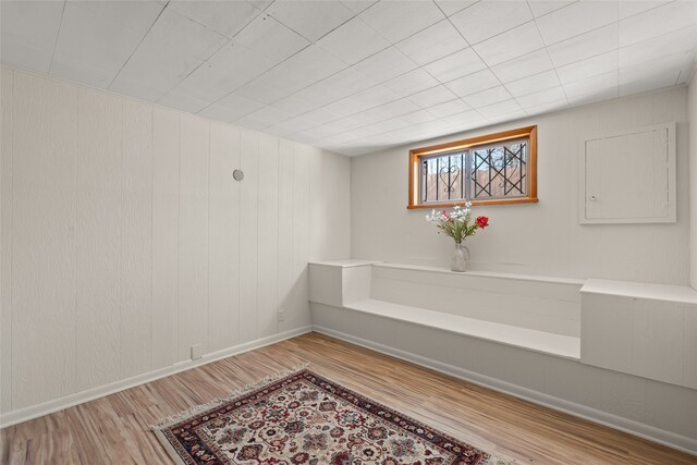 interior space with light hardwood / wood-style floors