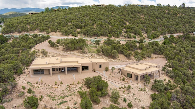 bird's eye view with a mountain view