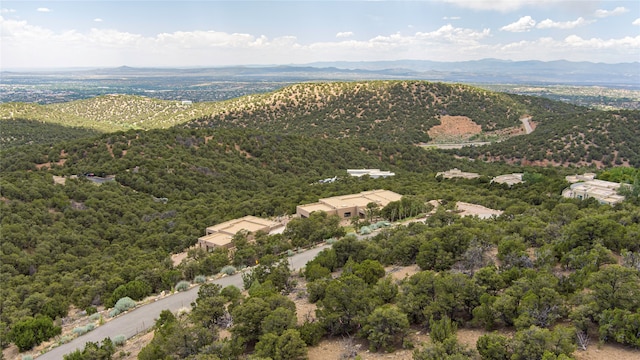 bird's eye view with a mountain view