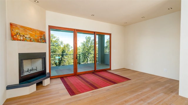 unfurnished room featuring light hardwood / wood-style flooring