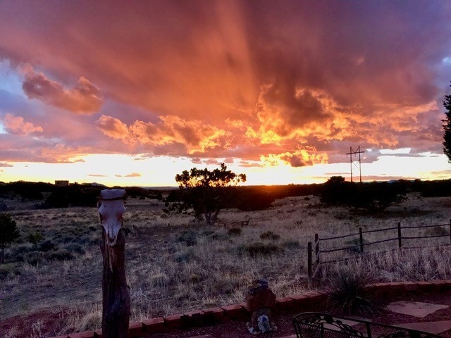 view of nature at dusk