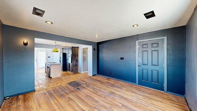 interior space featuring light wood-type flooring