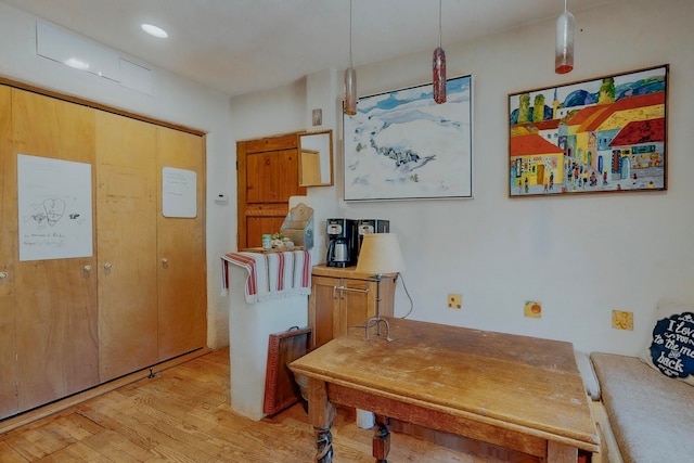 interior space featuring light hardwood / wood-style flooring