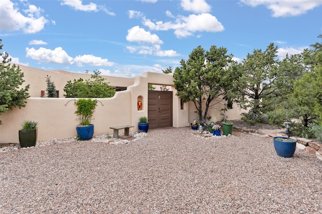 view of yard featuring a garage