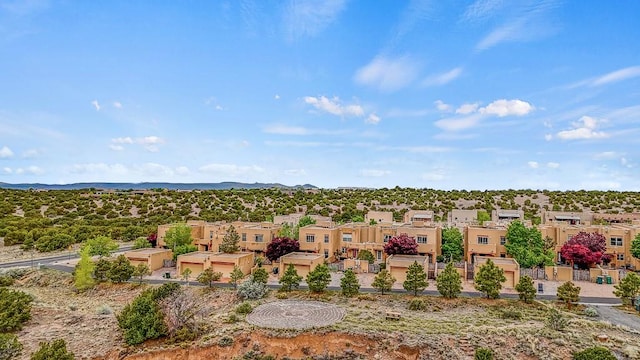 birds eye view of property featuring a residential view and a mountain view