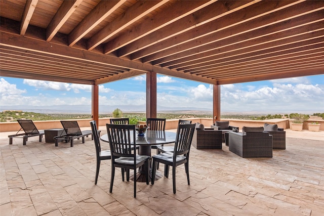 view of patio / terrace featuring an outdoor living space