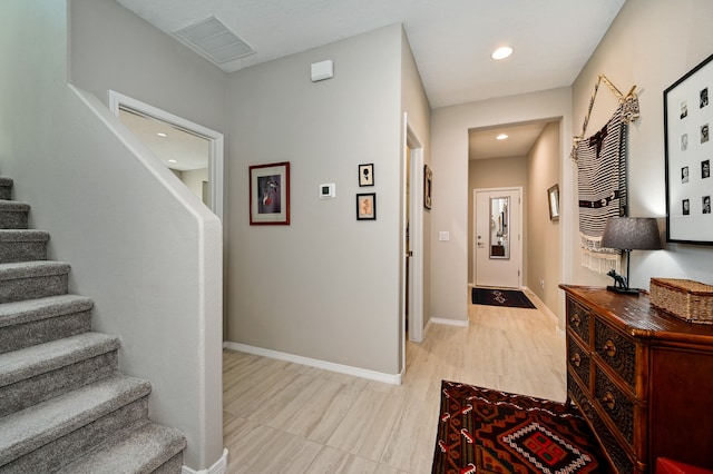 hallway featuring light hardwood / wood-style floors