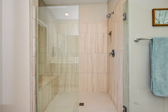 bathroom featuring an enclosed shower