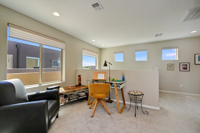 view of carpeted living room