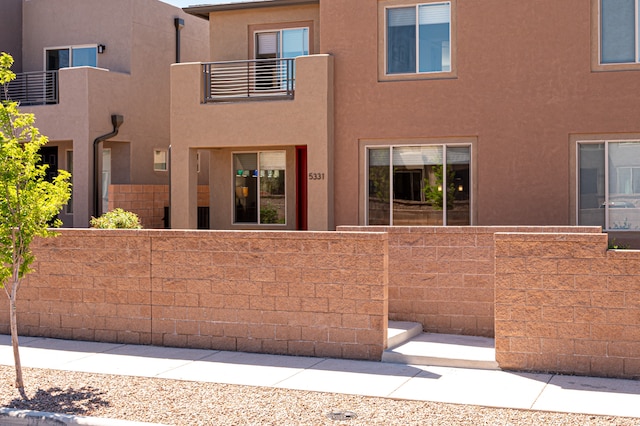 exterior space with a balcony