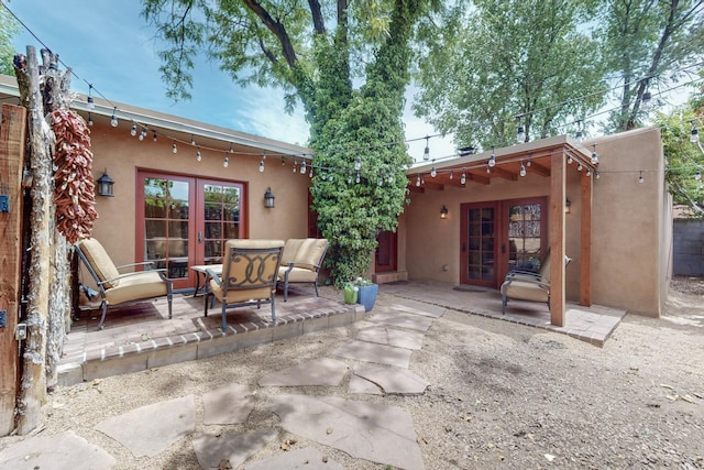 view of patio / terrace with outdoor lounge area and french doors