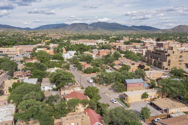 aerial view featuring a mountain view