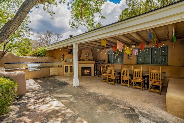 view of patio featuring area for grilling