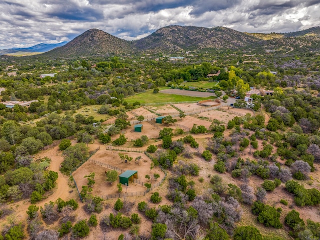 aerial view featuring a mountain view