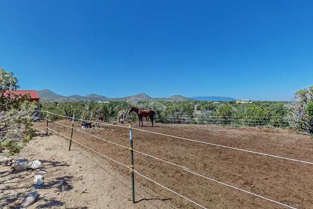 mountain view with a rural view