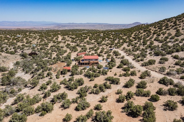 aerial view featuring a mountain view