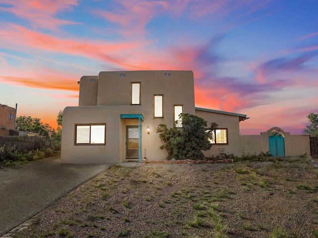 view of pueblo-style home