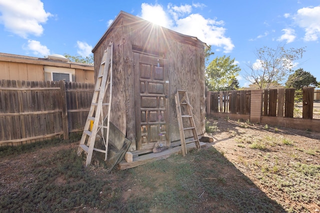 view of shed / structure