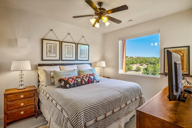 bedroom with ceiling fan