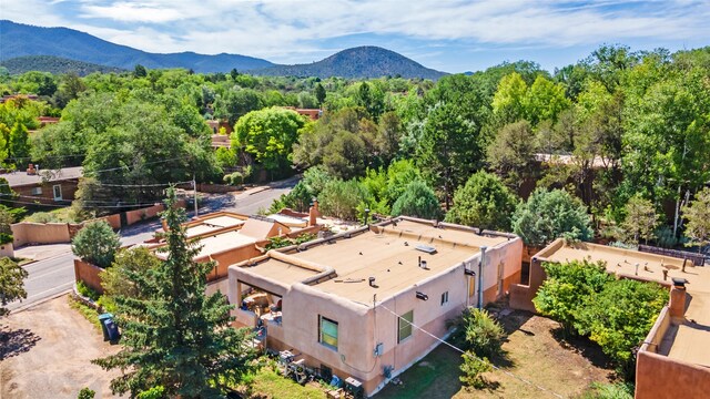 aerial view featuring a mountain view