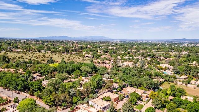 drone / aerial view with a mountain view