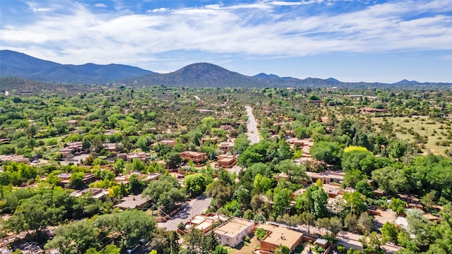 drone / aerial view with a mountain view