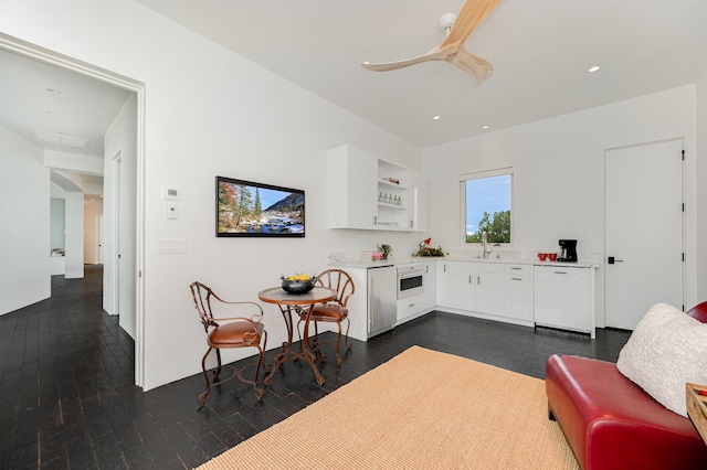 interior space featuring dark hardwood / wood-style floors