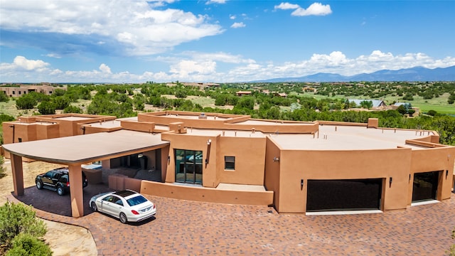 exterior space with a mountain view