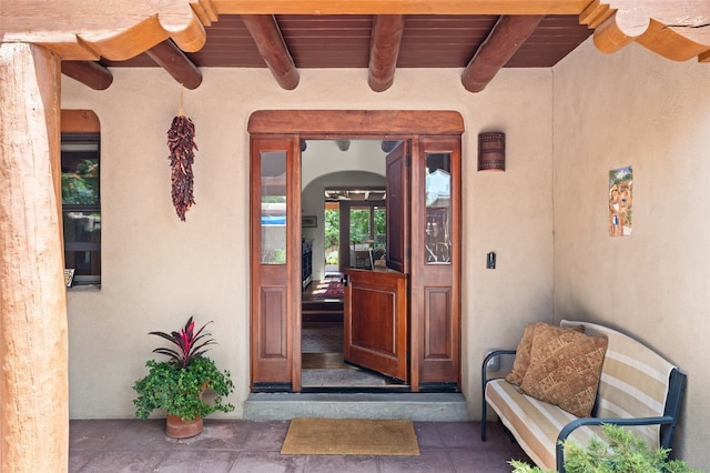 view of doorway to property