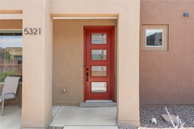 view of doorway to property