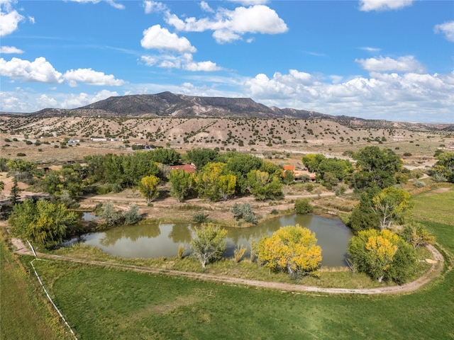 mountain view with a water view