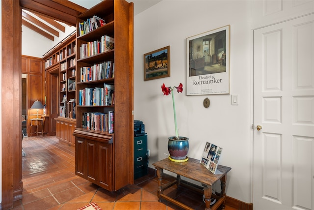 corridor with tile patterned floors