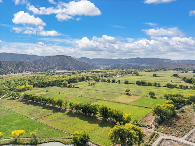 property view of mountains featuring a rural view