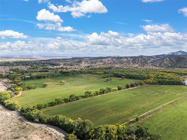 aerial view featuring a mountain view