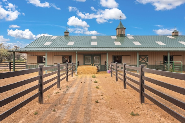 view of horse barn