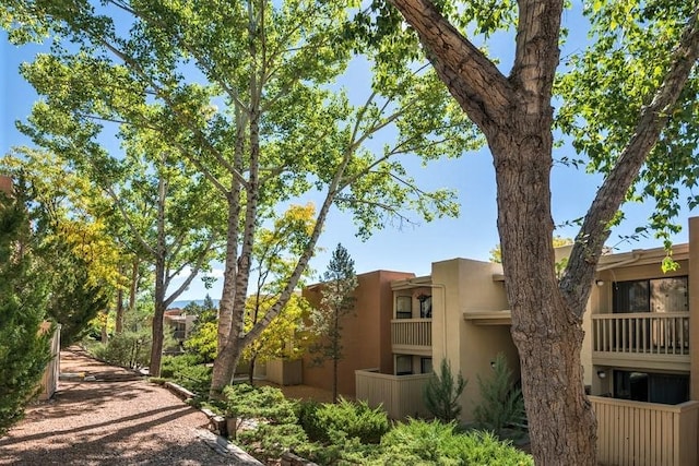 exterior space with a balcony