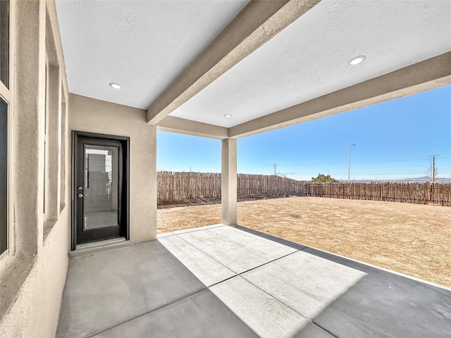 3497 Aster Ln, Santa Fe, NM 87507 - view of patio featuring a fenced backyard