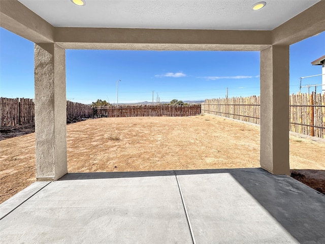 view of yard with a patio area