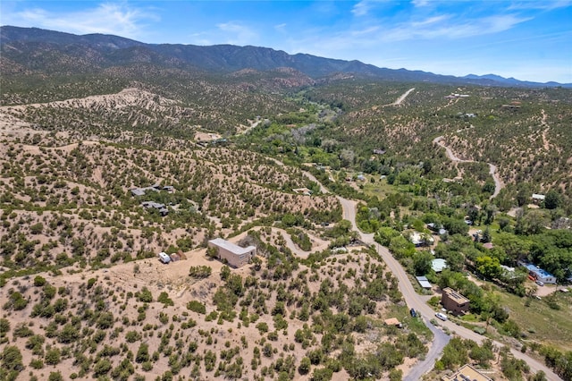 aerial view featuring a mountain view