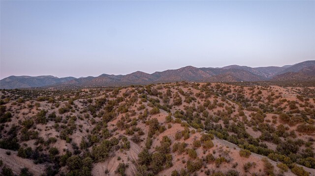 view of aerial view at dusk