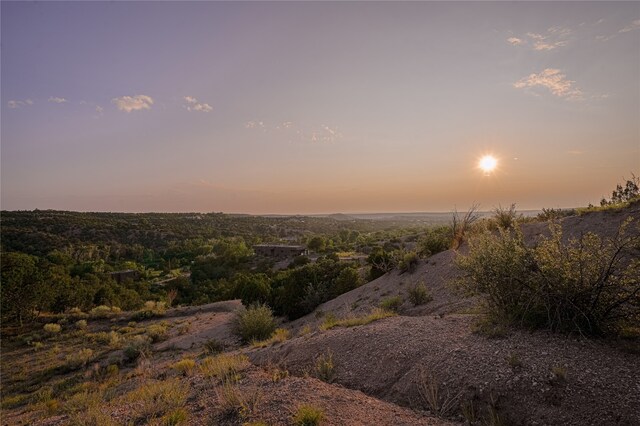 view of aerial view at dusk