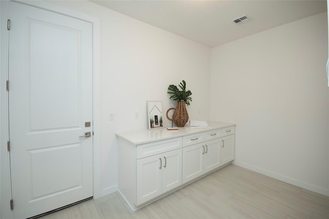 interior space featuring light wood-type flooring