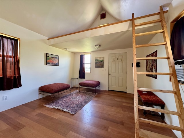 interior space with wood-type flooring