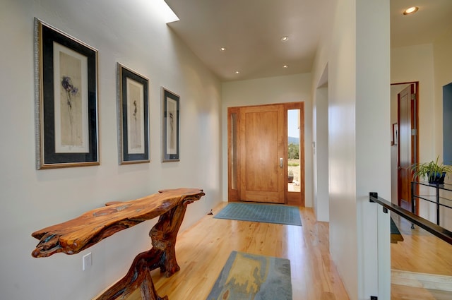 entryway featuring light hardwood / wood-style floors