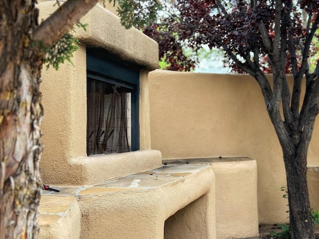 view of home's exterior with stucco siding