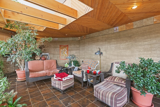 115 Waldo Mesa, Madrid, NM 87010 - view of patio / terrace featuring an outdoor hangout area