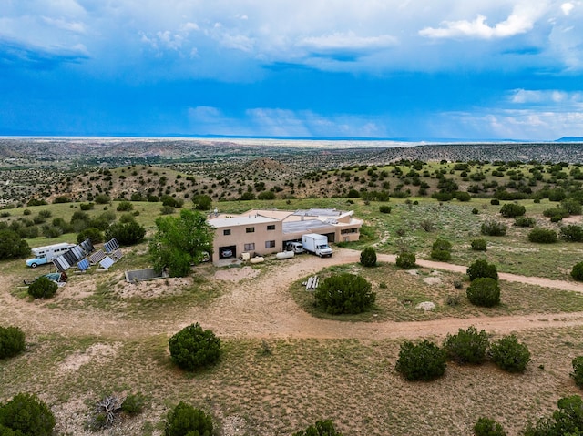 115 Waldo Mesa, Madrid, NM 87010 - birds eye view of property with a rural view