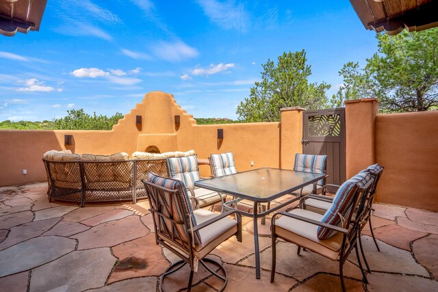 view of patio / terrace featuring an outdoor living space