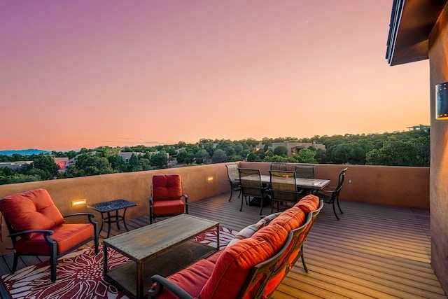 view of deck at dusk