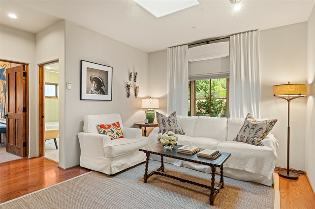 living room featuring hardwood / wood-style flooring